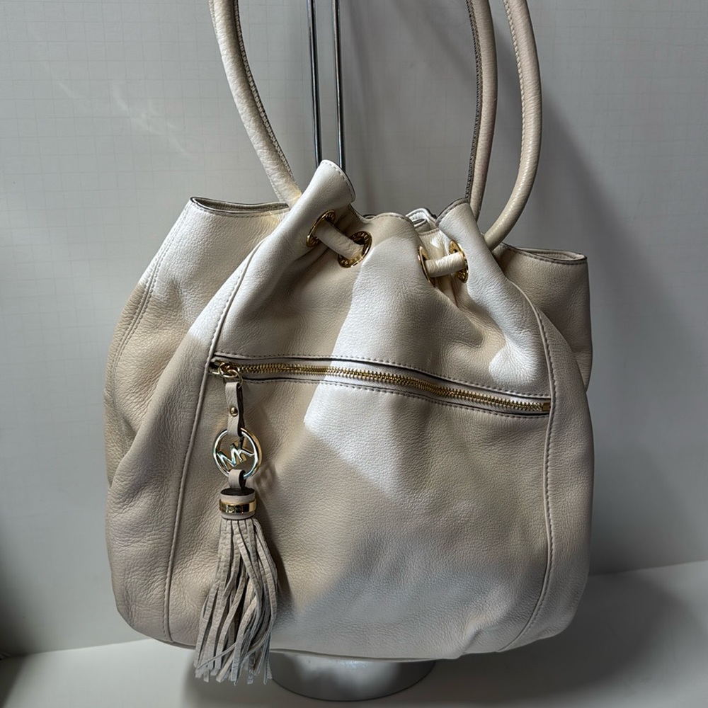 Michael Kors cream leather bag